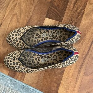 Rothy's Tan Leopard Print Flats